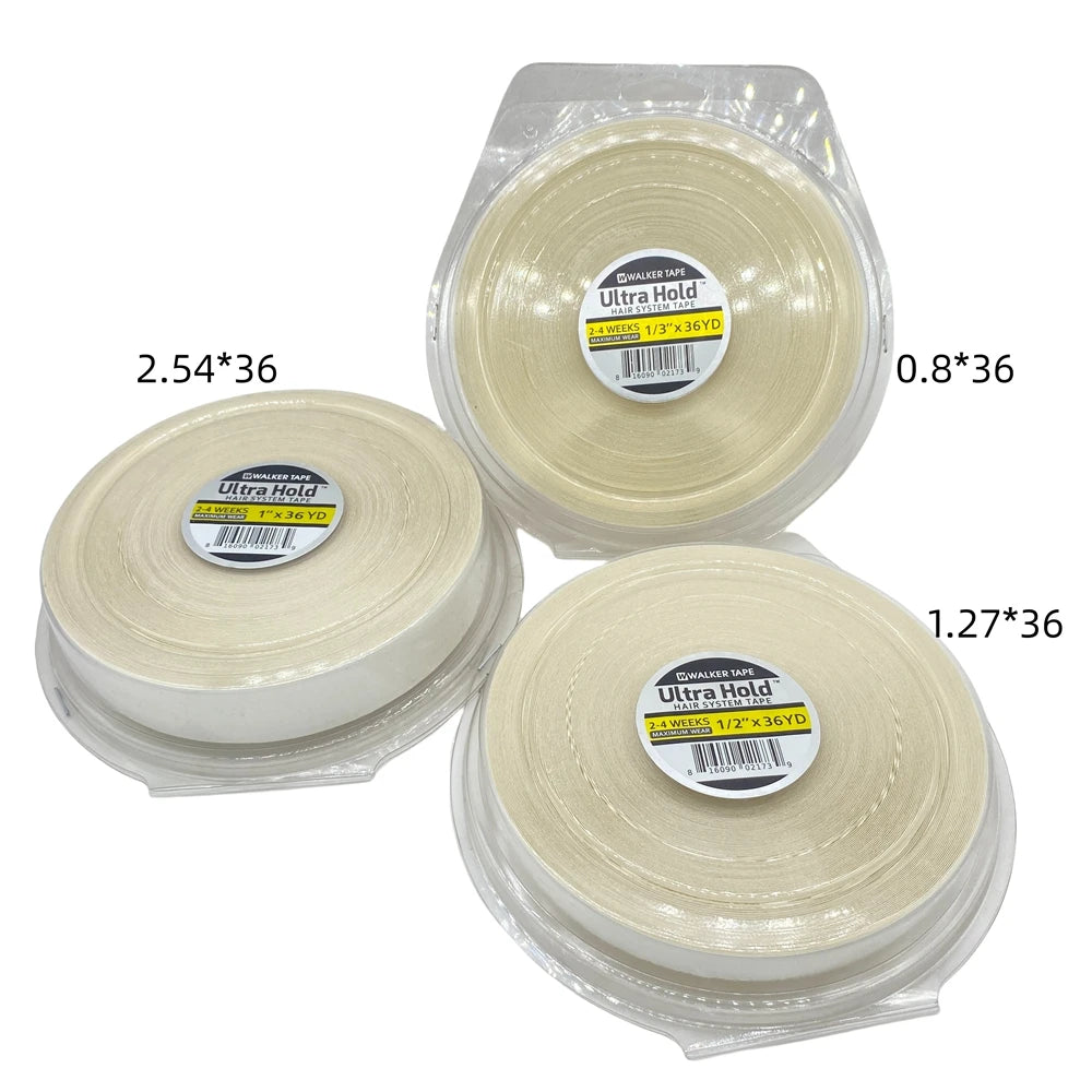 All with case 0.8/1.0/1.27cm white ultra hold tape for wig toupee tape double side tape for tape hair extension