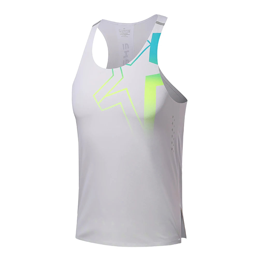 Men's Marathon Running Tank Top – Sleeveless Gym Fitness Singlet Vest