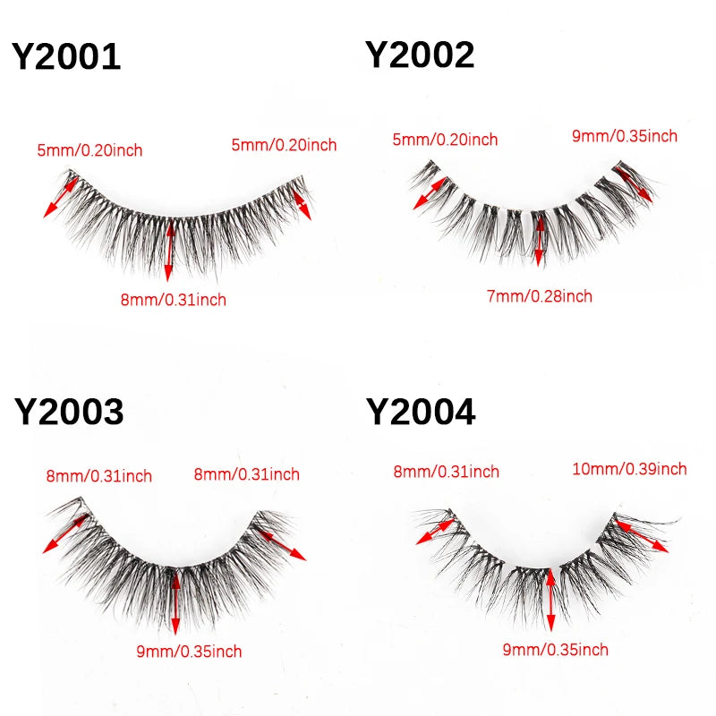 Lashes 3/10 Pairs Half Lashes Cat Eye Natural Long Lashes 3D Mink Eyelashes Full Strip Lashes Makeup Extension Tools