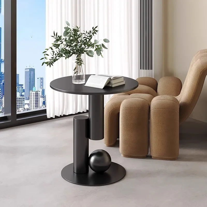 Living Room Sofa, Coffee Table & Side Cabinet Set – Light Luxury Balcony Bedside Furniture
