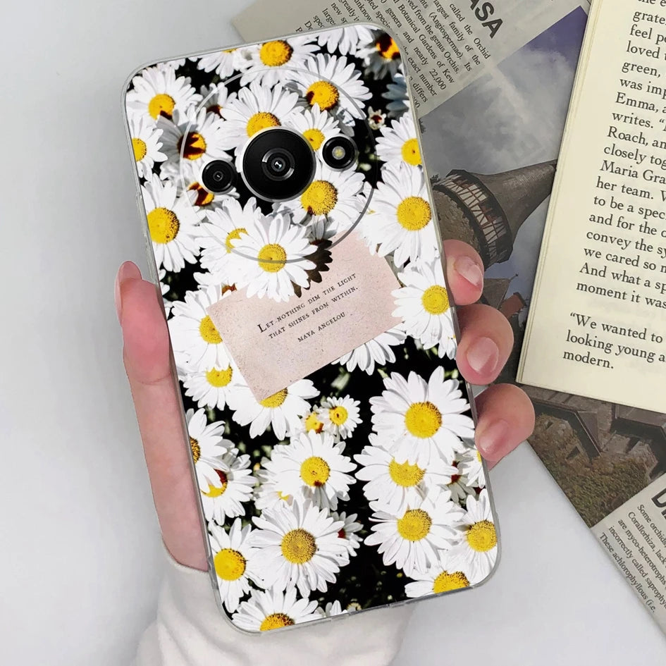 Xiaomi Redmi A3 Phone Case – Butterfly Coloured Drawing Back Cover with Screen Protector