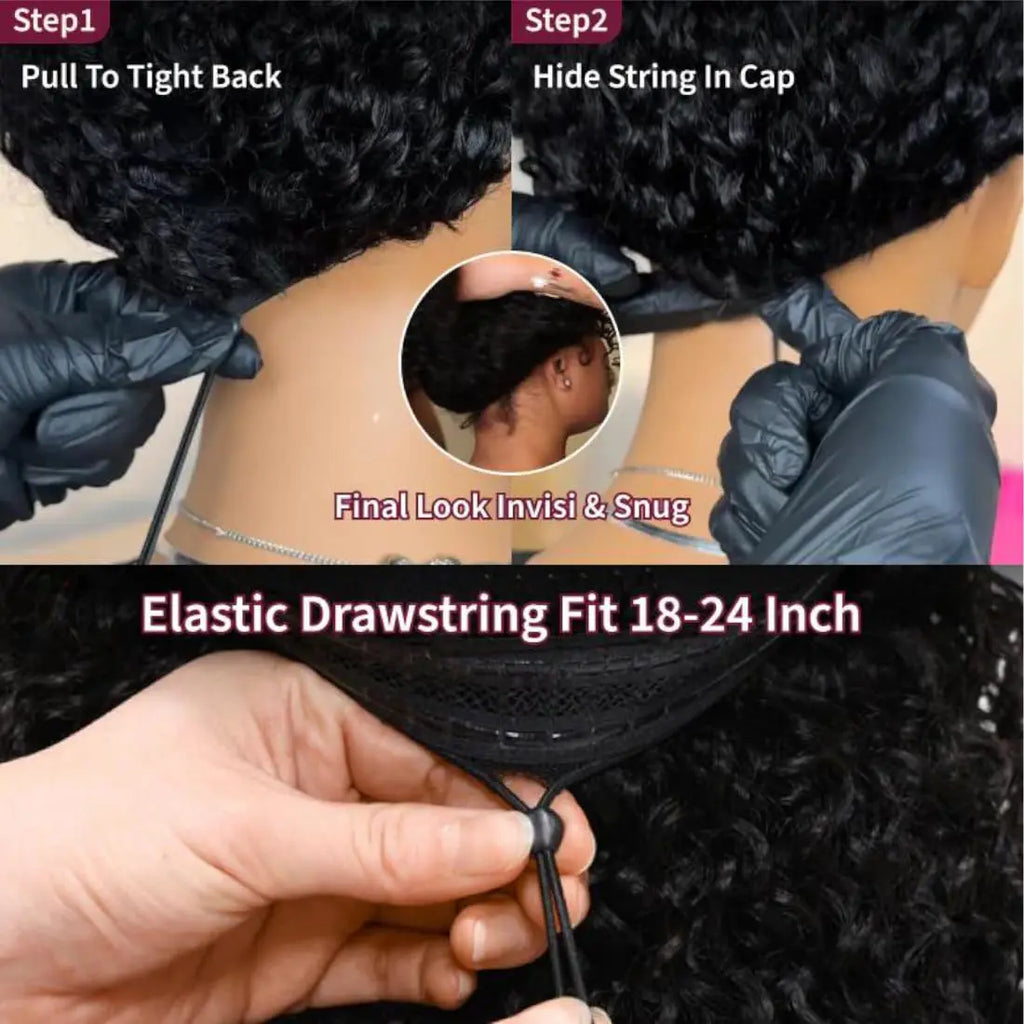 Kinky Curly 3-in-1 Half Wig | 100% Brazilian Remy Human Hair | Glueless Flip Over | 16"–36"