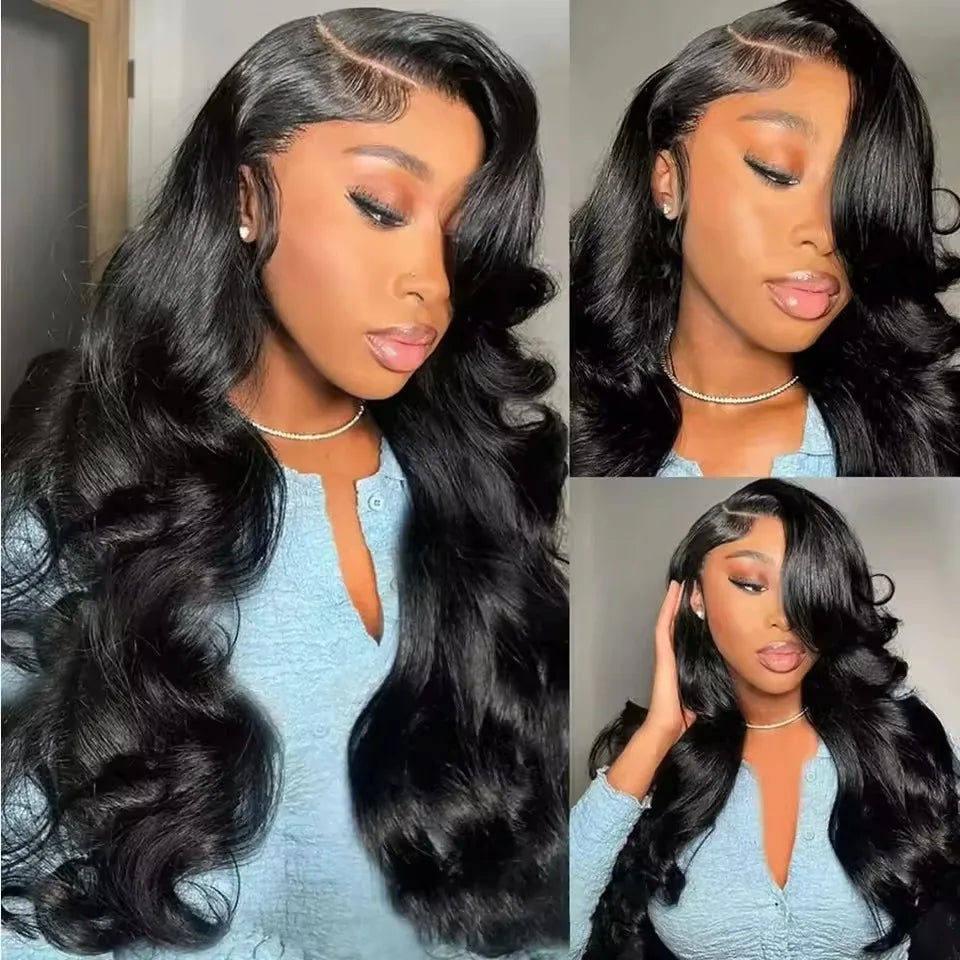 40 Inch 13X6 HD Transparent Body Wave Lace Frontal Wig Loose Wave 13x4 HD Pre Plucked Lace Front Human Hair Wig For Black Women