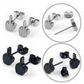 Edgy Middle Finger Stainless Steel Hoop Earrings, Bold Statement Earrings for Men & Women
