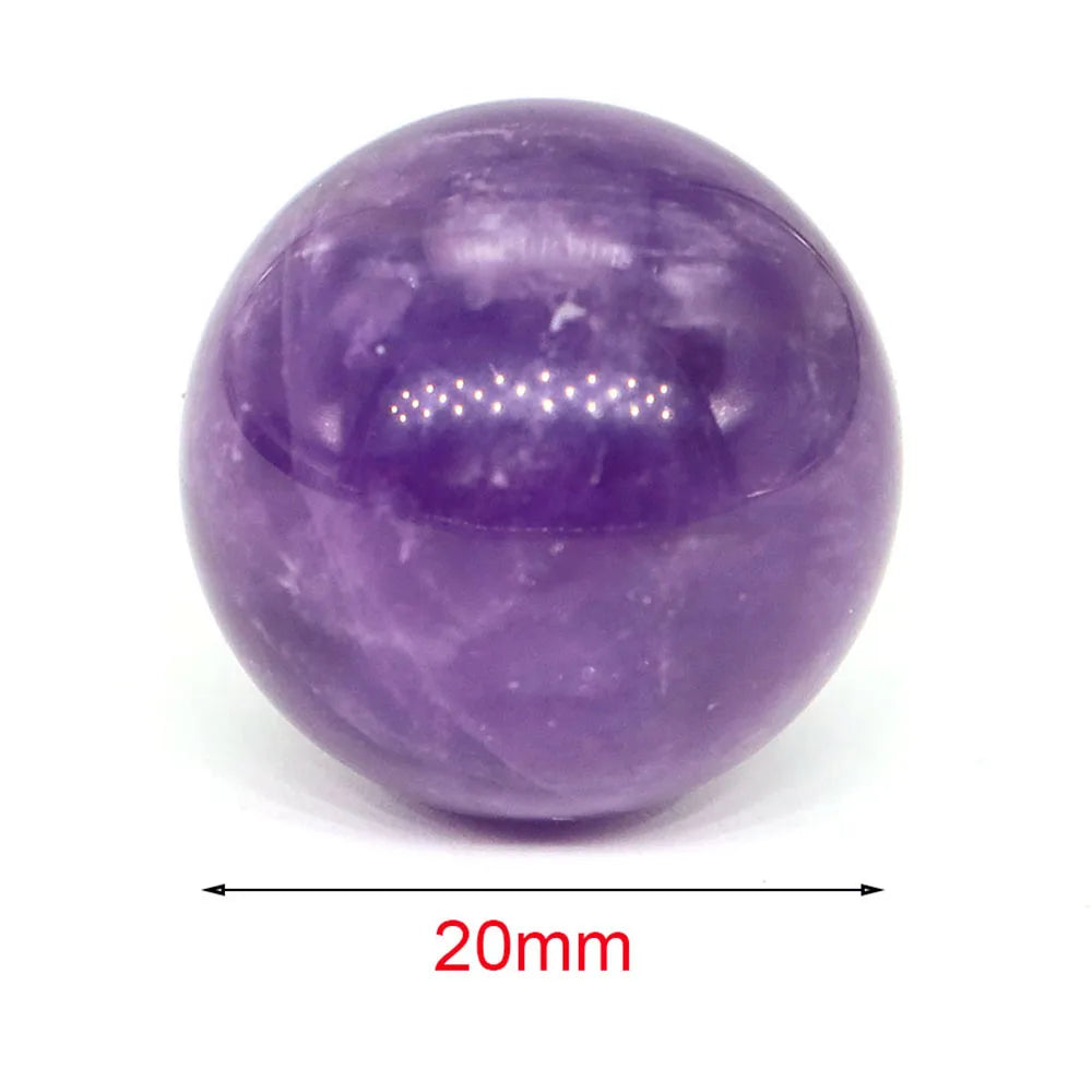 Black Agate Crystal Sphere | 20mm Natural Stone Healing Ball | DIY Jewelry, Meditation & Home Decor | 1–20pcs