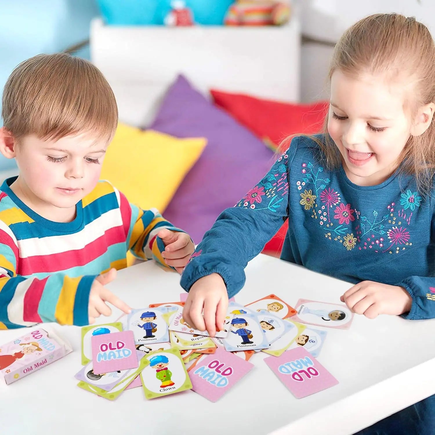 [Kids Card Games for Kids 4-8] 6 Decks Fun Game for Family Game Night Party Table Games, Easter Basket Stocking Stuffers Gifts