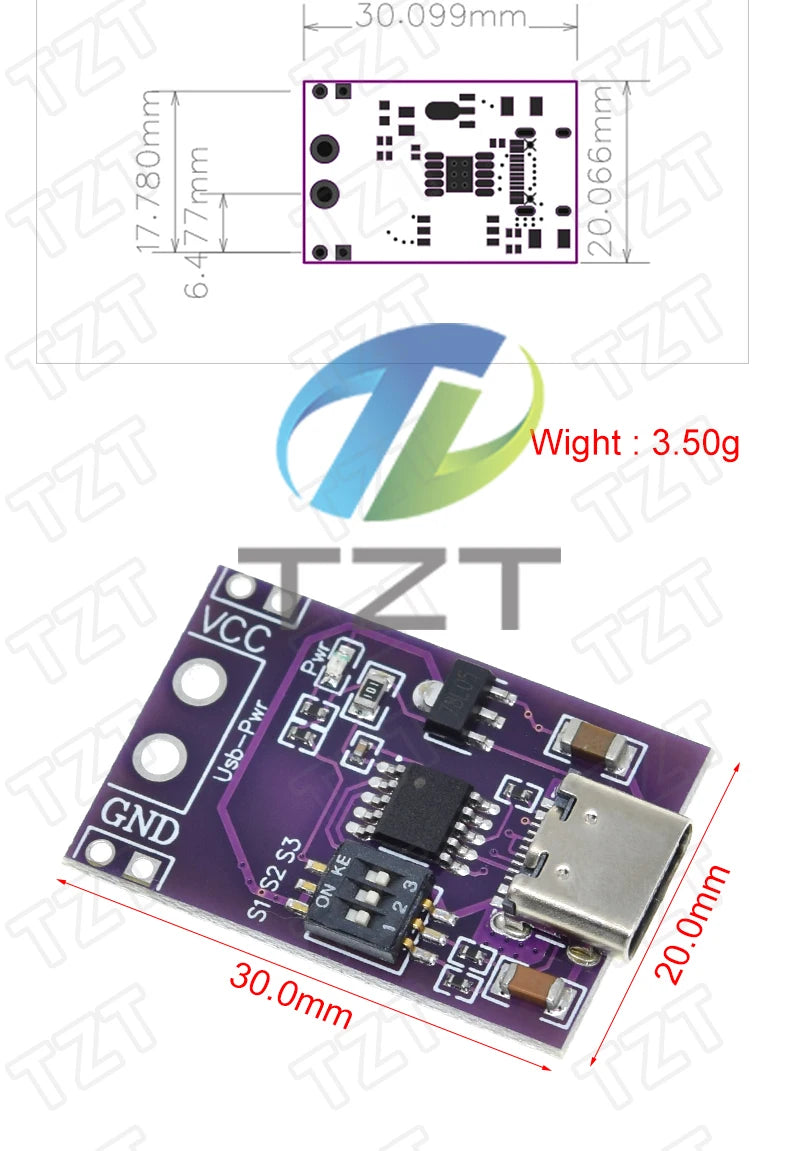 USB-C Fast Charge Trigger Module – QC AFC PD2.0 PD3.0 to DC Polling Detector for Notebook Power Supply