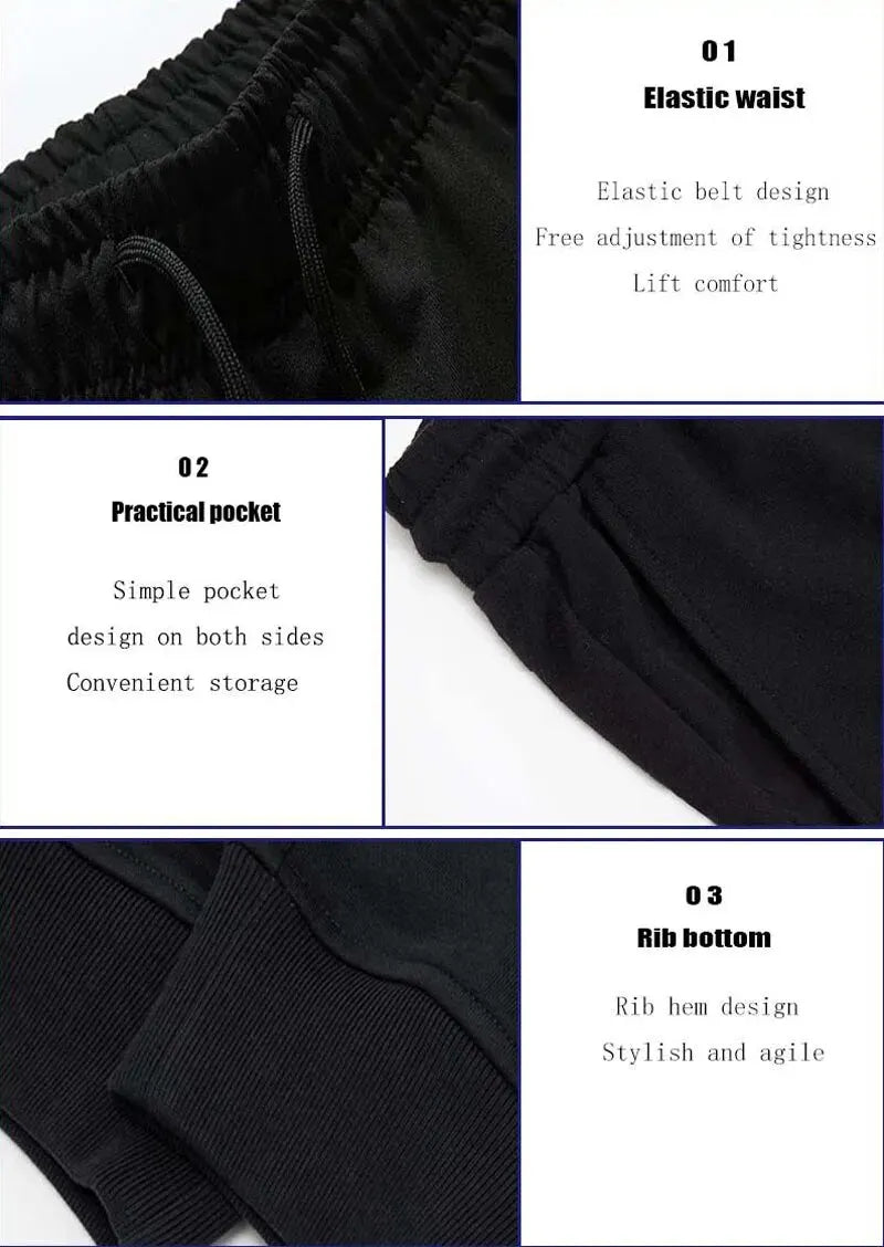 Letter Print Jogger Sweatpants – Men's Slim Fit Gym & Running Trousers (S–3XL)