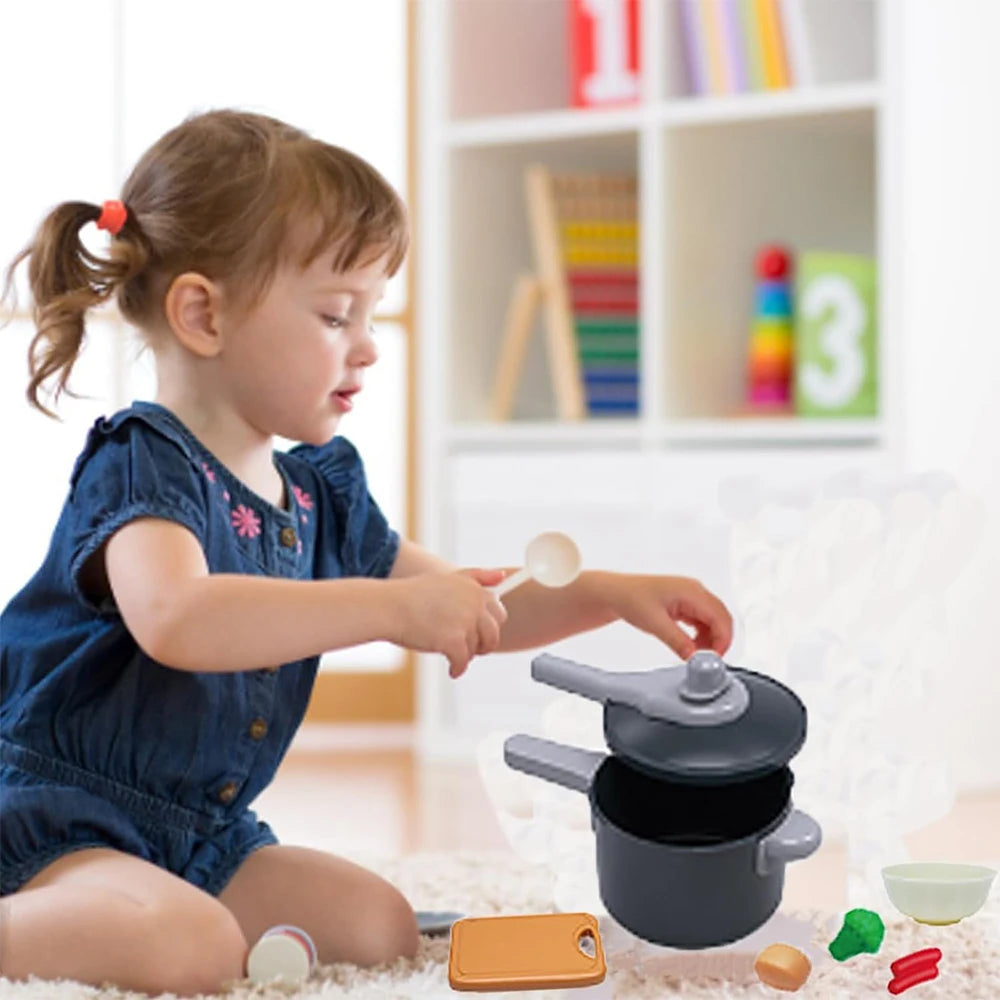 Kids Kitchen Toys Set – 92/69/59 Piece Play Kitchen Accessories with Pots, Pretend Food & Cooking Toys for Toddlers