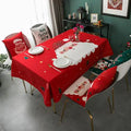 Christmas Tablecloth | Waterproof & Oil-Proof Rectangular Santa Claus Table Cloth | Home, Hotel & Party Decor