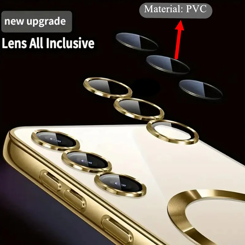 Luxury Plating Case For samsung galaxy A54 A55 A56 A 54 55 56 Back cover With Lens Protector For samsung galaxy case