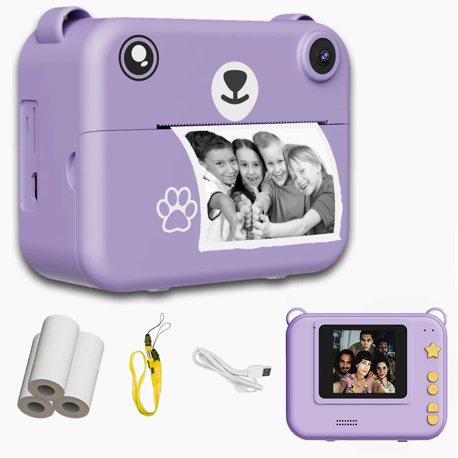 Kids Digital Camera – 1080P HD Instant Print Photo with Video Recorder & Mini Thermal Printer