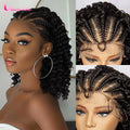 The Braid Queen Wig — Cornrow Roots, Deep Wave Curls, 13x6 HD Lace | Instant Protective Glam