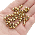 2-8mm Stainless Steel Beads for Jewelry Making Loose Spacer Beads Ball Hole 1-1.5mm for Bracelets Jewelry Components DIY Golden