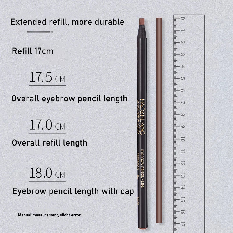 Waterproof Eyebrow Pencil with Soft Brush – Long-Lasting Permanent Makeup Tattoo Tool