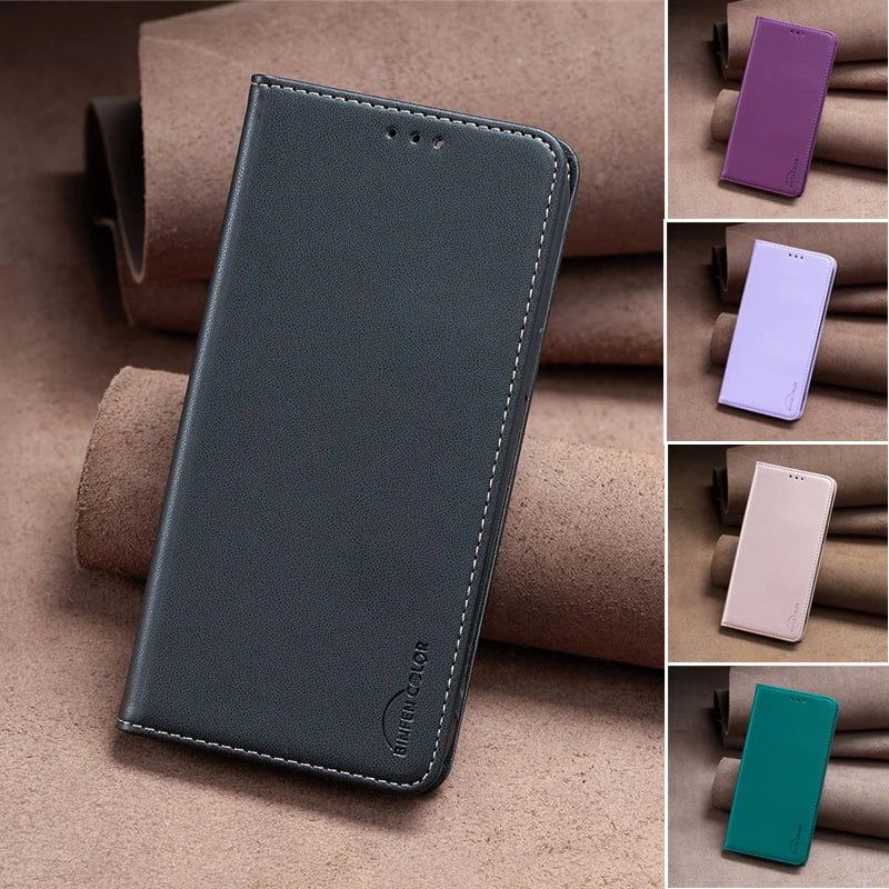 Luxury Leather Flip Phone Case for Xiaomi – Premium Wallet Cover with Card Slots