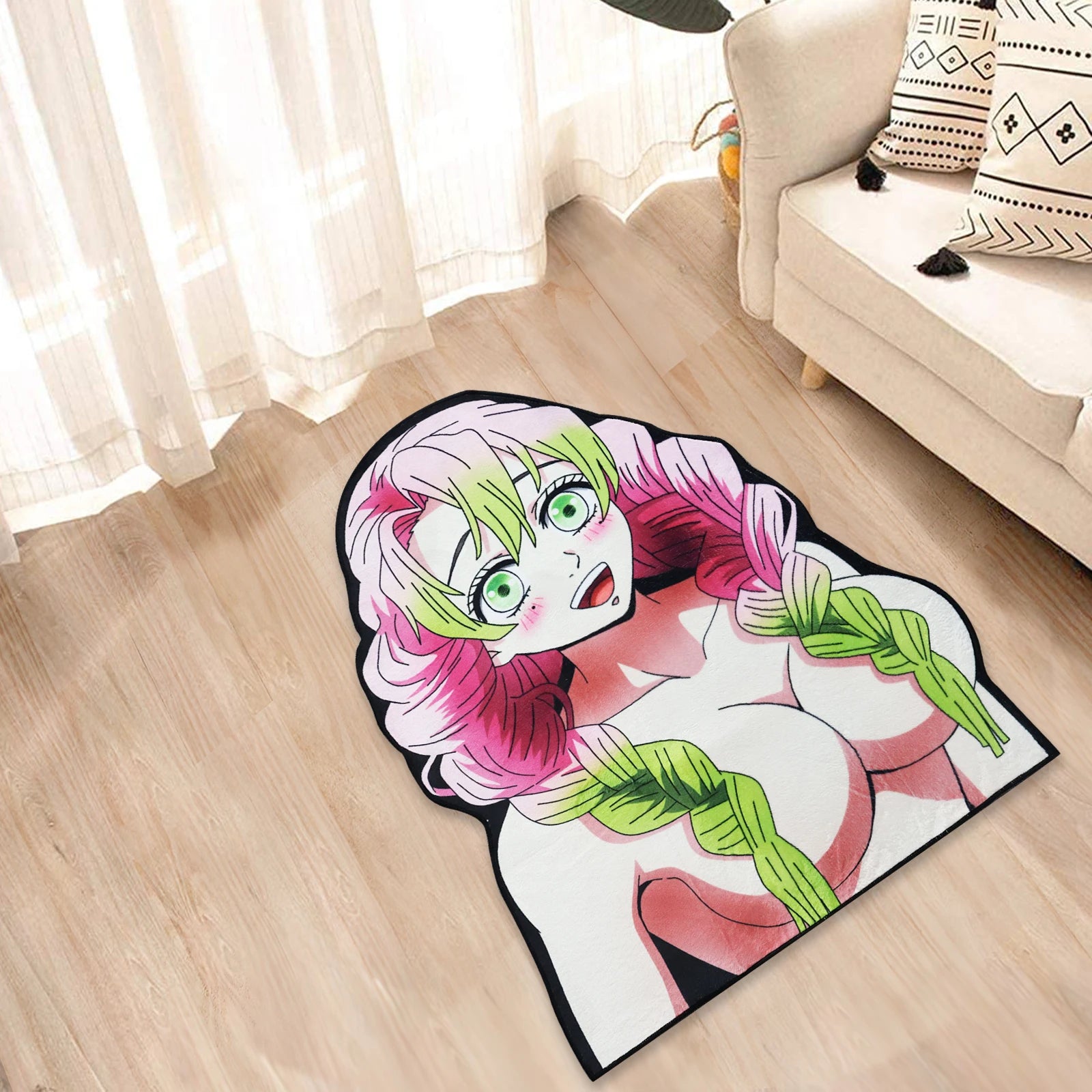 Demon Slayer Kanroji Mitsuri Motion Stickers – Anime Character Decals for Fans