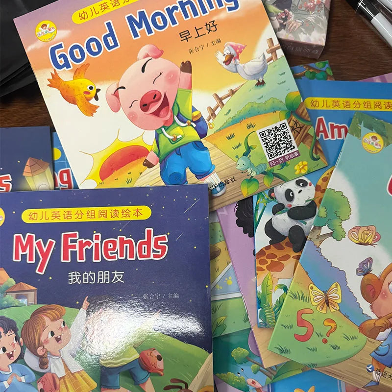 Kids English Picture Books Bilingual Educational Learning Stories for Toddlers Kindergarten