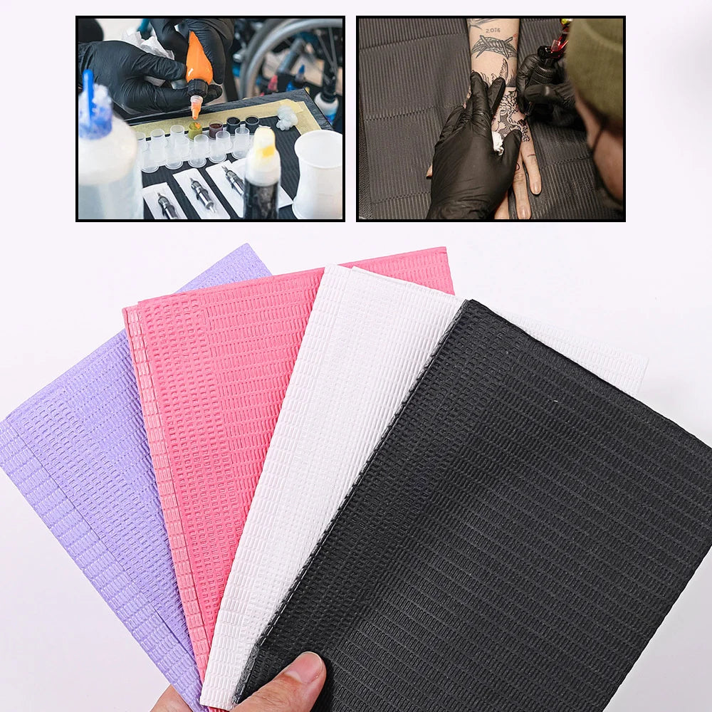 50pcs Tattoo Clean Pad Mat Waterproof for Manicure Makeup Tattoo Microblading Supplies Accessories Disposable Tattoo Clean Pad