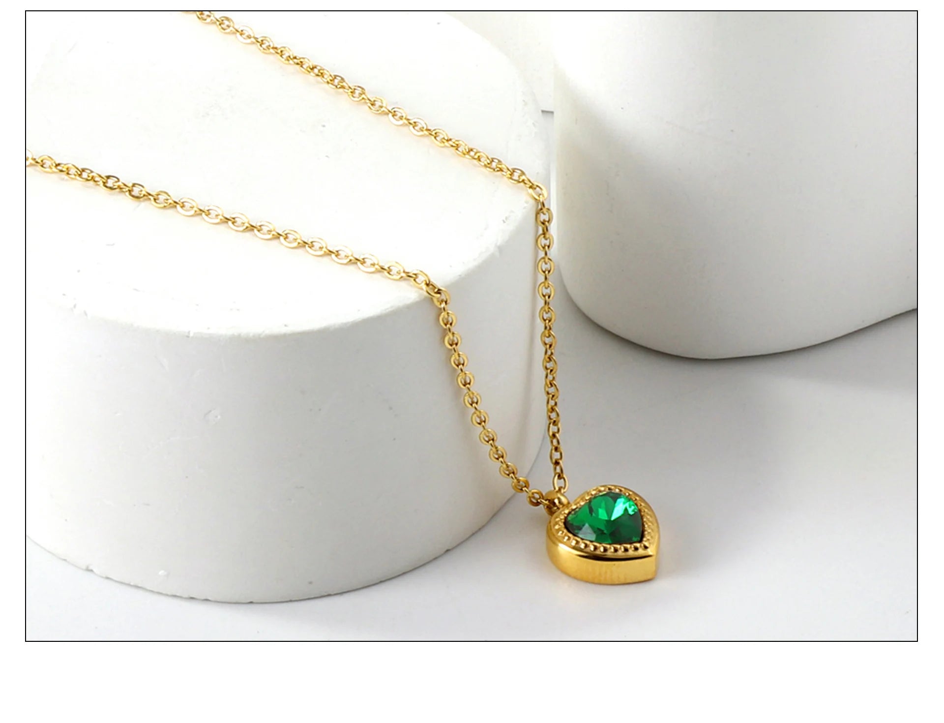 Luxury Heart Zirconia Jewelry Set – Elegant Necklace & Earrings for Women