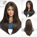 13x6 Lace Front Wig Blonde Golden Straight Hair Synthetic Wigs for Women Daily Party Cosplay Use Heat Resistant Fiber Hair