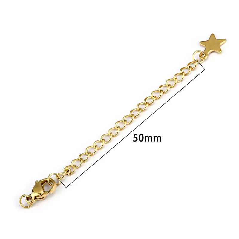 5pcs/lot Stainless Steel Extension Extended Tail Chains Lobster Clasps Connectors DIY Jewelry Making Findings Bracelet Necklaces