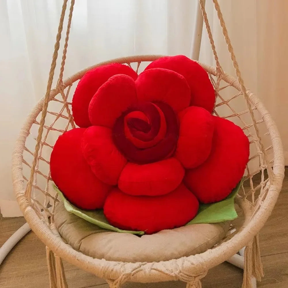 Rose Shaped Pillow | Plush Flower Cushion for Sofa, Car & Home Decor | 3 Sizes | Wedding Gift