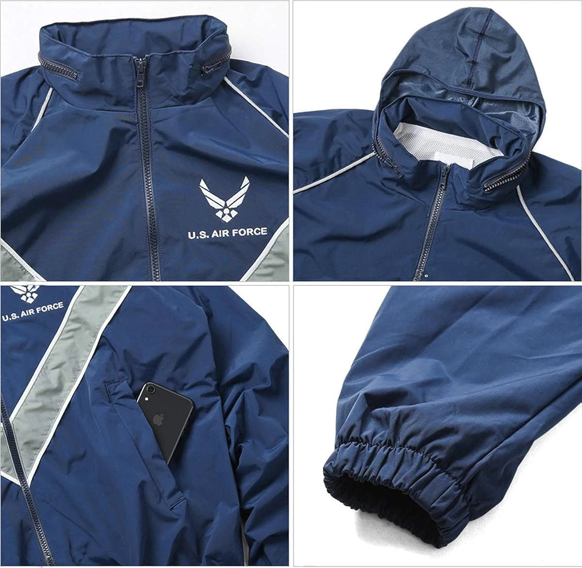 US Air Force PT Running Jacket – Waterproof Windbreaker Training Uniform