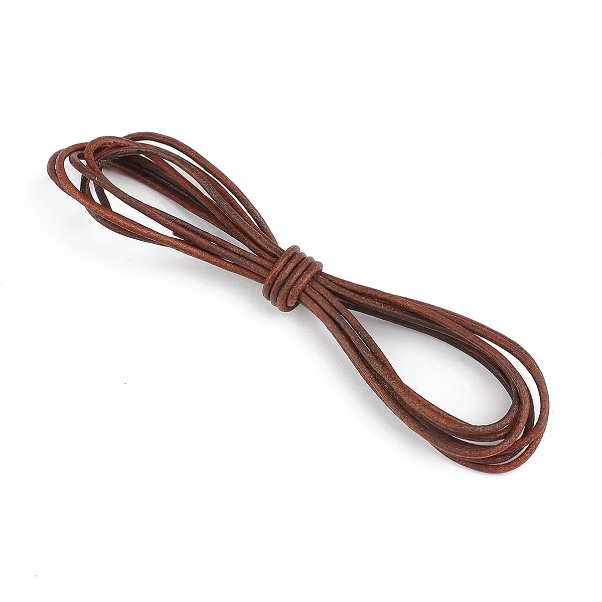 2m Vintage 100% Genuine Cowhide Leather Cord Strip Round/Flat Rope String DIY Bracelet Necklace Braided Craft Jewelry Making
