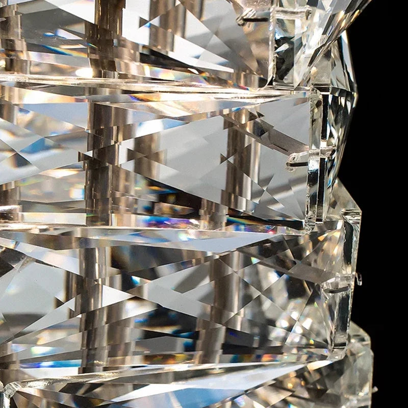 Luxury LED Crystal Pendant Light | Modern Chandelier for Bedroom & Living Room | 3 Color Modes | 90–260V