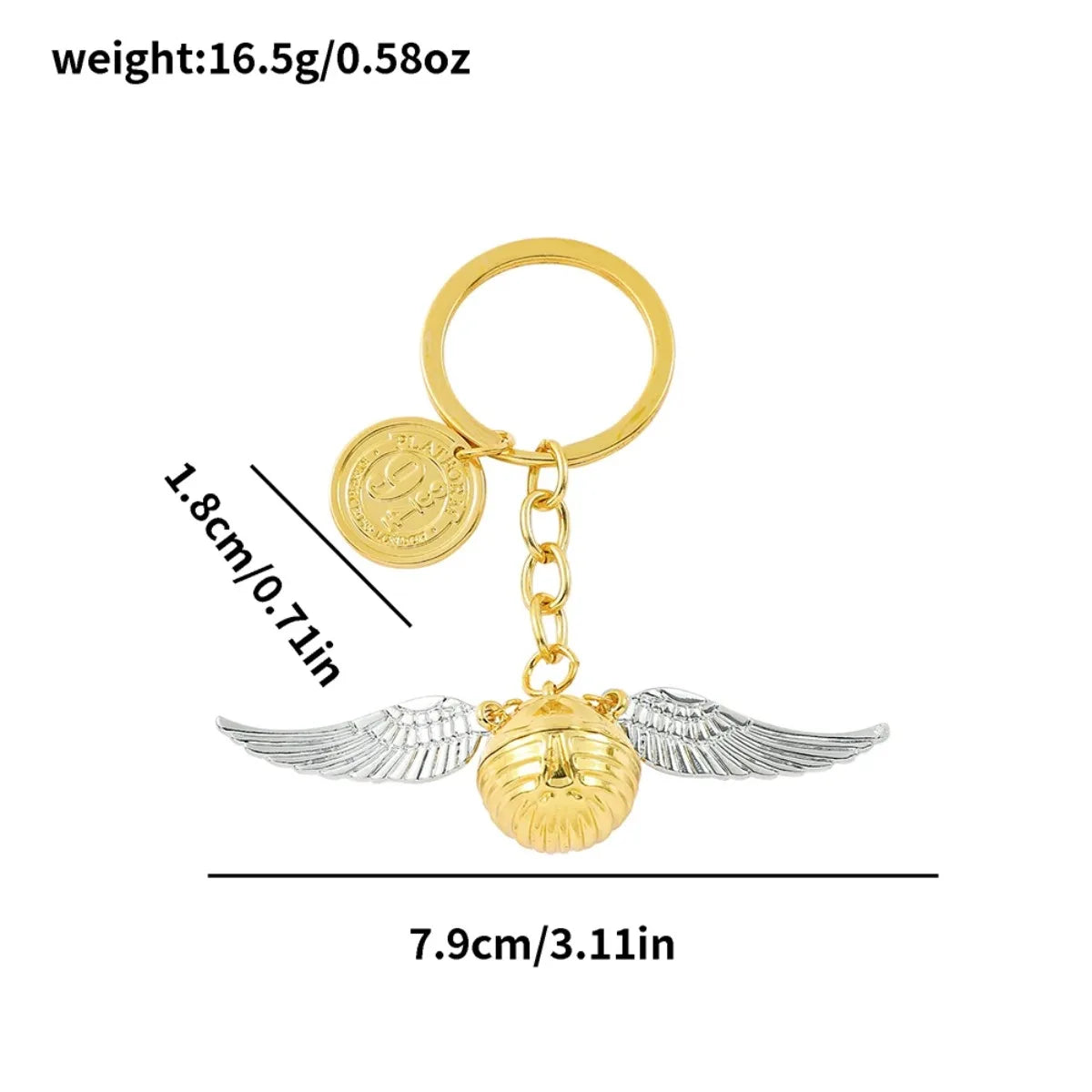 Keychain Golden Snitch Pendant Fashion Trend Backpack Accessory for Boys And Girls Jewelry Gift