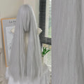Cosplay Wig 100cm Extra Thick and Long Straight Wig with Bangs Anime Heat Resistant Fiber Christmas Halloween Cosplay Party Wigs
