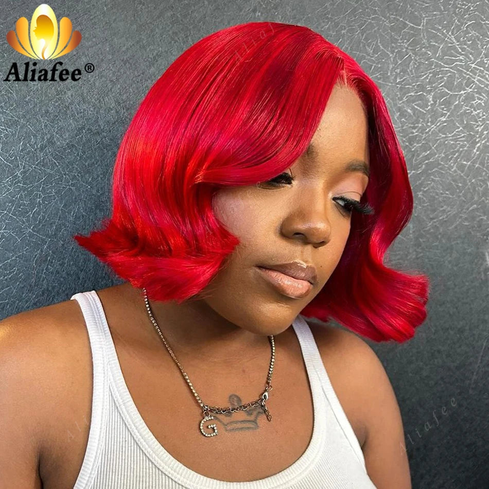 Ombre Blonde Short Bob Lace Front Wig | 200% Density | 13x4 Transparent Lace | 100% Brazilian Remy Hair