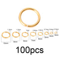 100-200pcs/lot Stainless Steel Open Jump Rings Split Rings Connectors For DIY Jewelry Making Supplies Accessories Wholesale