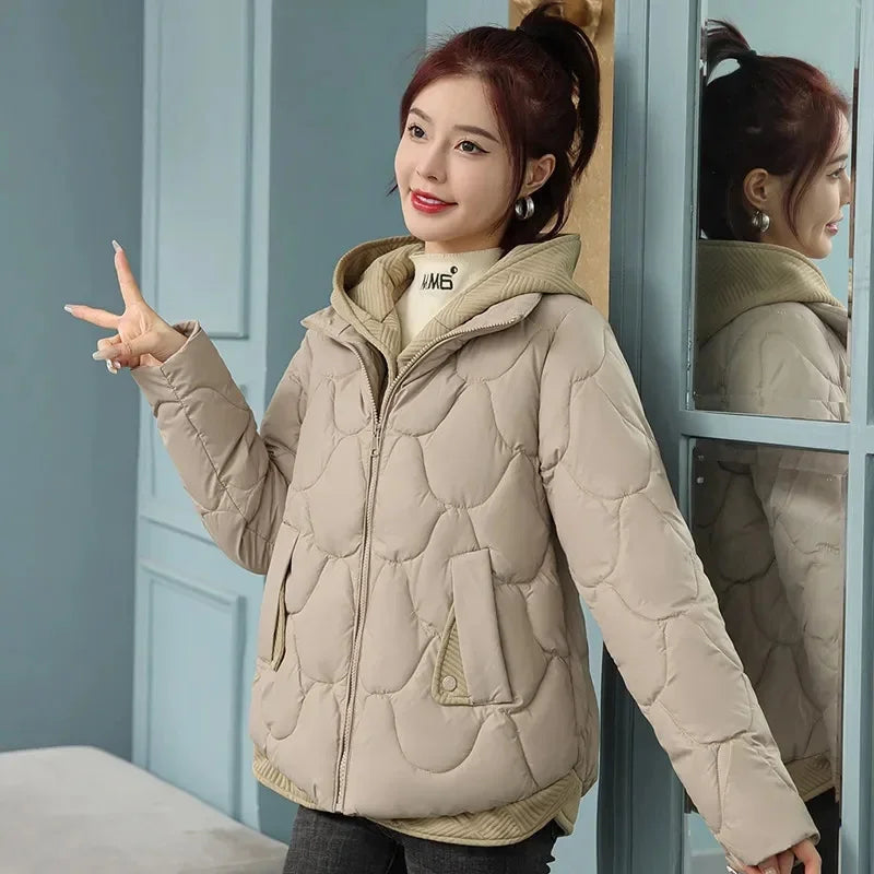 Women's Thick Padded Winter Parka – Warm Loose Jacket for Snow & Cold Weather