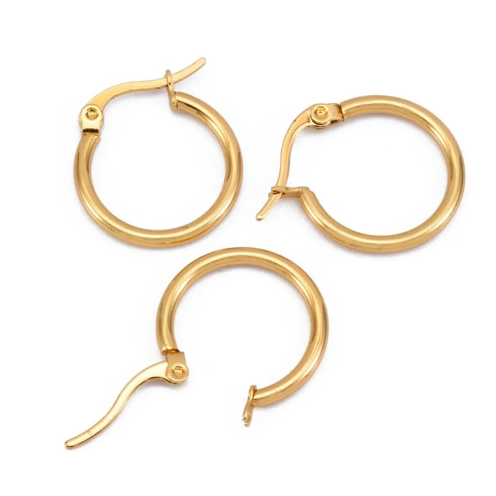 10pcs 20mm Stainless Steel Earrings Open Ear Rings For Jewlery Making DIY Components Accessories