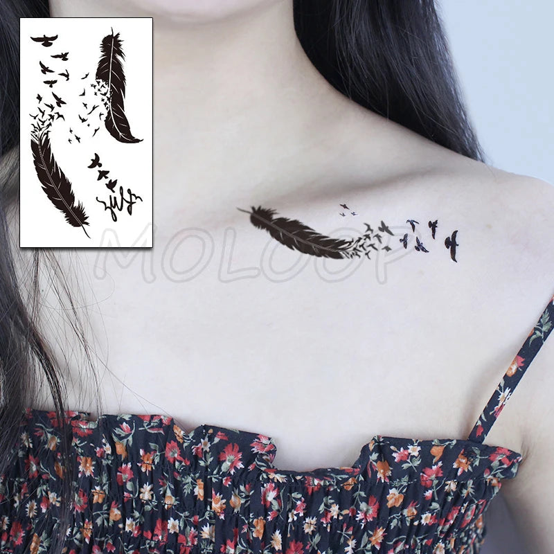 Sexy Red Lips Water Transfer Tattoo – Waterproof Body Art 10.5x6cm