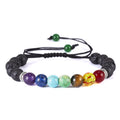 Reiki Healing Stone Bracelet For Women Men Yoga Meditation Jewelry Handmade Woven Natural Crystal Beads Bracelet Bangle