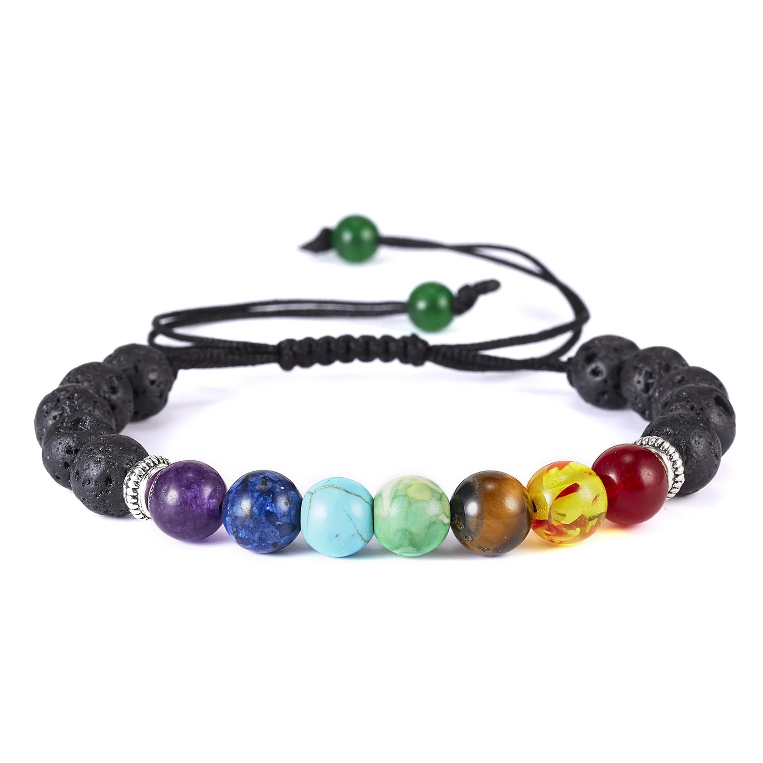 Reiki Healing Stone Bracelet For Women Men Yoga Meditation Jewelry Handmade Woven Natural Crystal Beads Bracelet Bangle