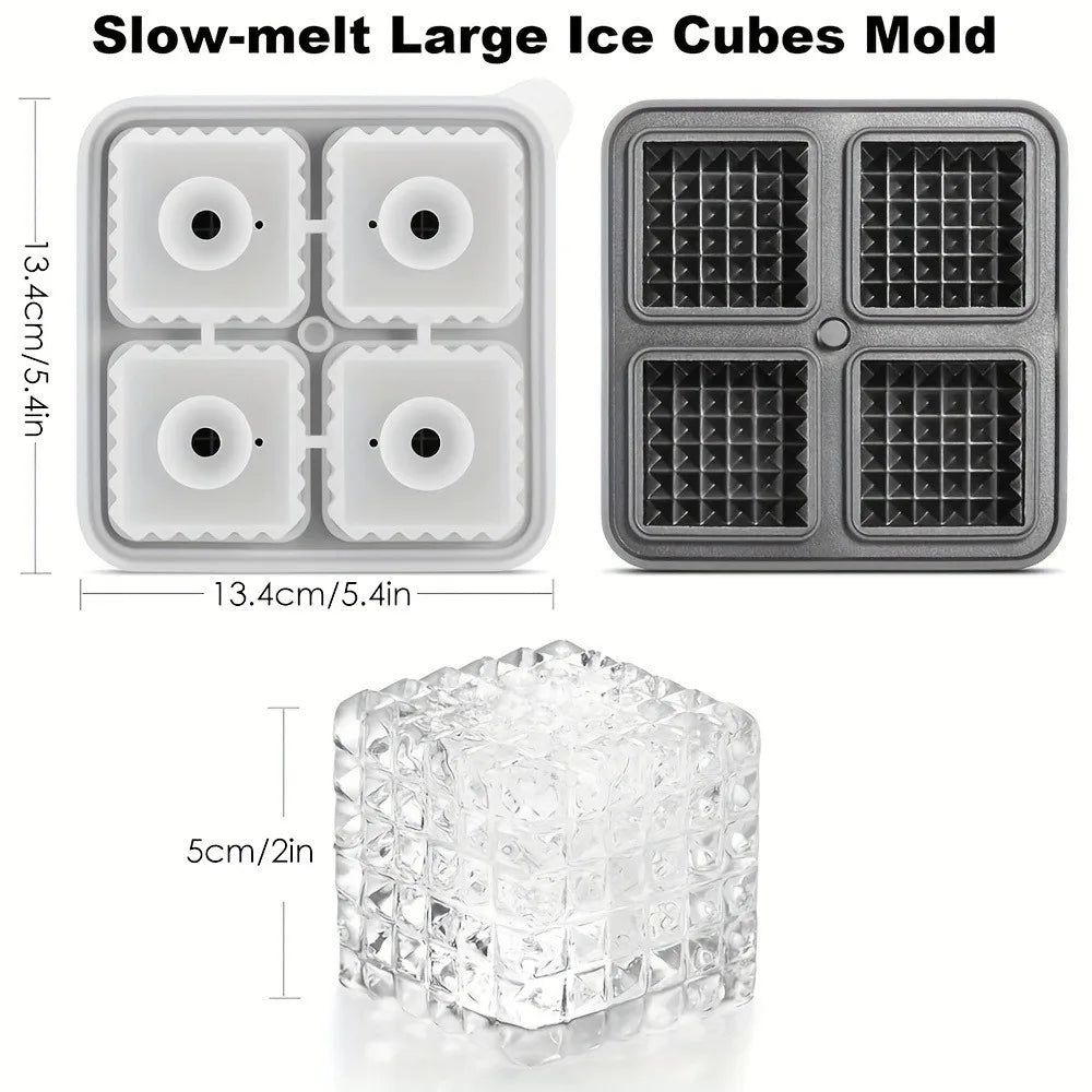Silicone Ice Cube Tray with Lid – Easy-Release Freezer Mold for Ice, Chocolate & More