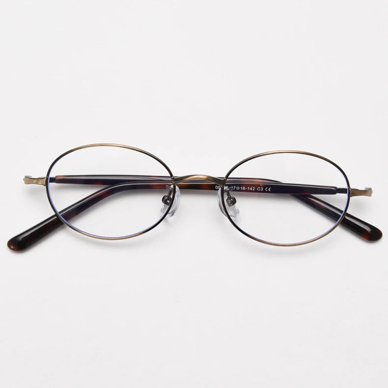 Oval Metal Spectacles Frames – Lightweight Eyeglass Frames for Men & Women