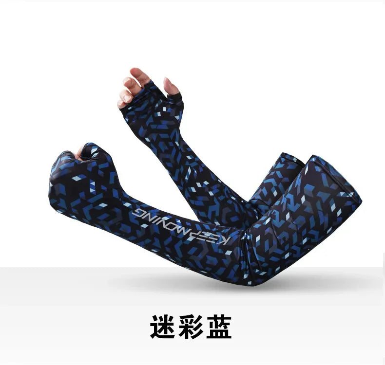 UV Protection Ice Silk Arm Sleeves – Cooling Cycling & Sports Sleeves for Men & Women