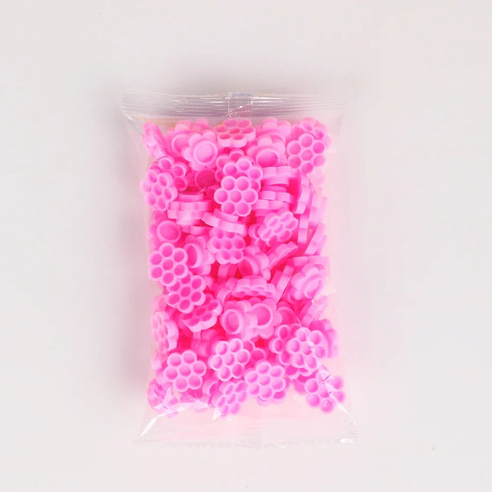 100pcs Eyelash Extension Glue Cup Honeycomb Shaped Tattoo Ink Pigment Holder Container Grafting Eyelashes Auxiliary Makeup Tool