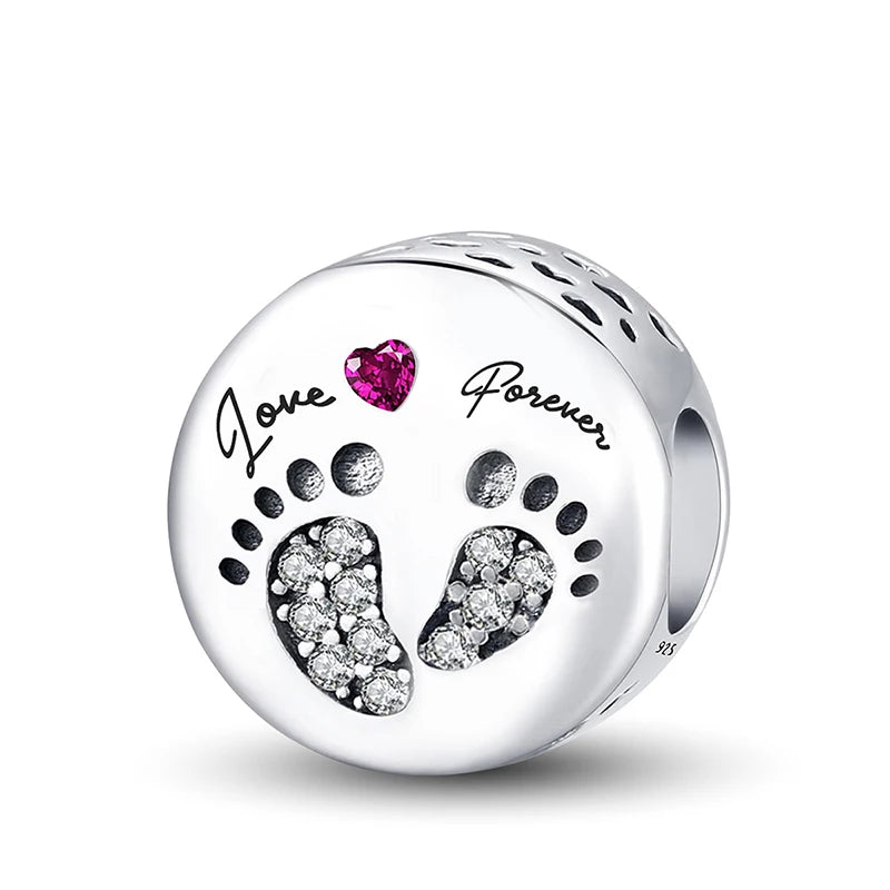 925 Sterling Silver Circle Pattern Moon Personalized Charms Beads Fit DIY Making Bracelet Necklace Gift High Quality Fine Beads