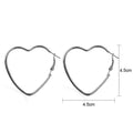 Minimalism Metal Heart Hoop Earrings for Women Golden Silver Color Fashion Love Dangle Earrings Party Romantic Statement Jewelry