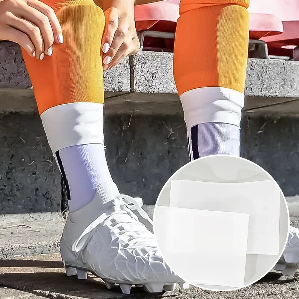 2Pcs Soccer Shin Guard Strap Silicone Leg Band Legging Shin Guard Straps Ankle Guard Football Elastic Silicone Shin Guards