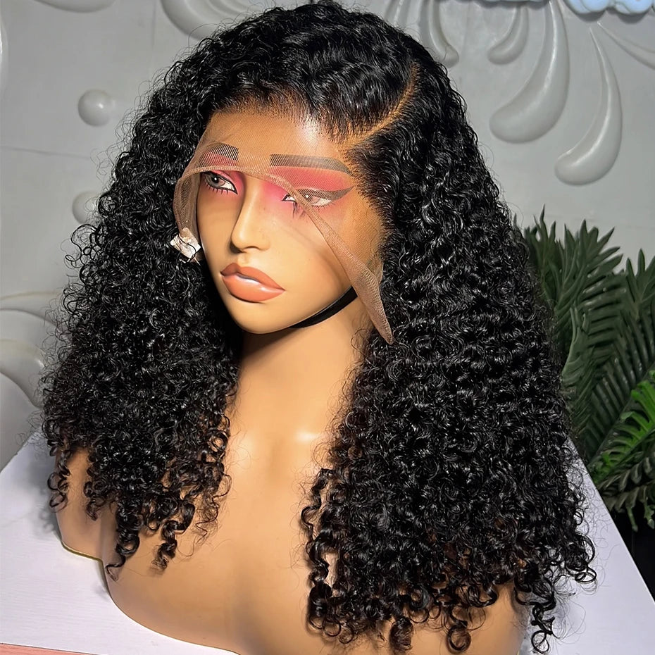 300% Density 30 36 Inch 13x4 13x6 Hd Full Lace Frontal Wig Raw Burmese Curly Lace Front Wig With Spiral End Loose Deep Wave Wigs