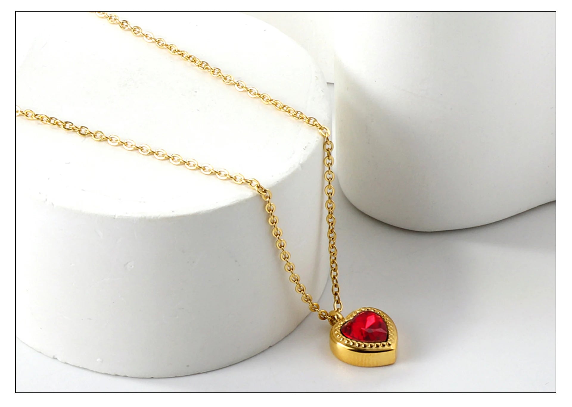 Luxury Heart Zirconia Jewelry Set – Elegant Necklace & Earrings for Women