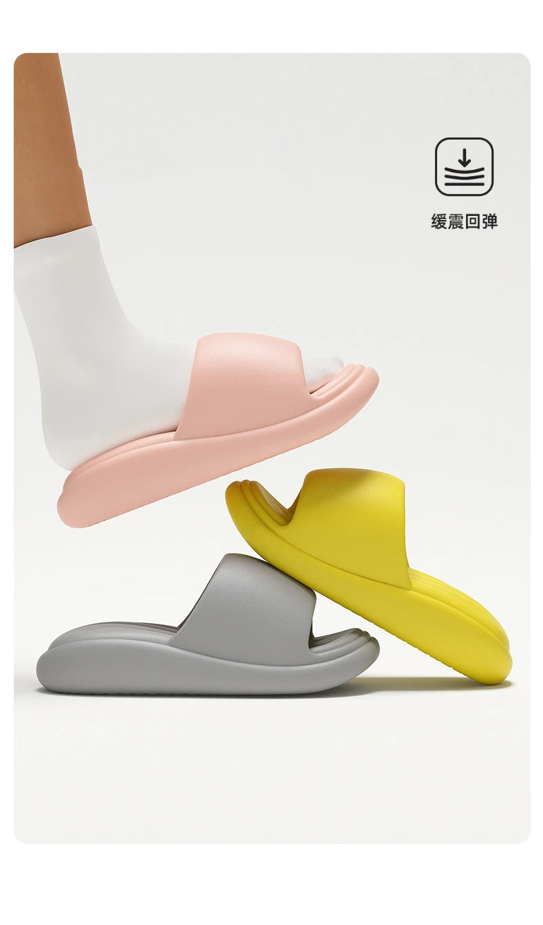 Women's Breathable Platform Sandals – Anti-Slip Bath & Beach Slides for Indoor & Outdoor