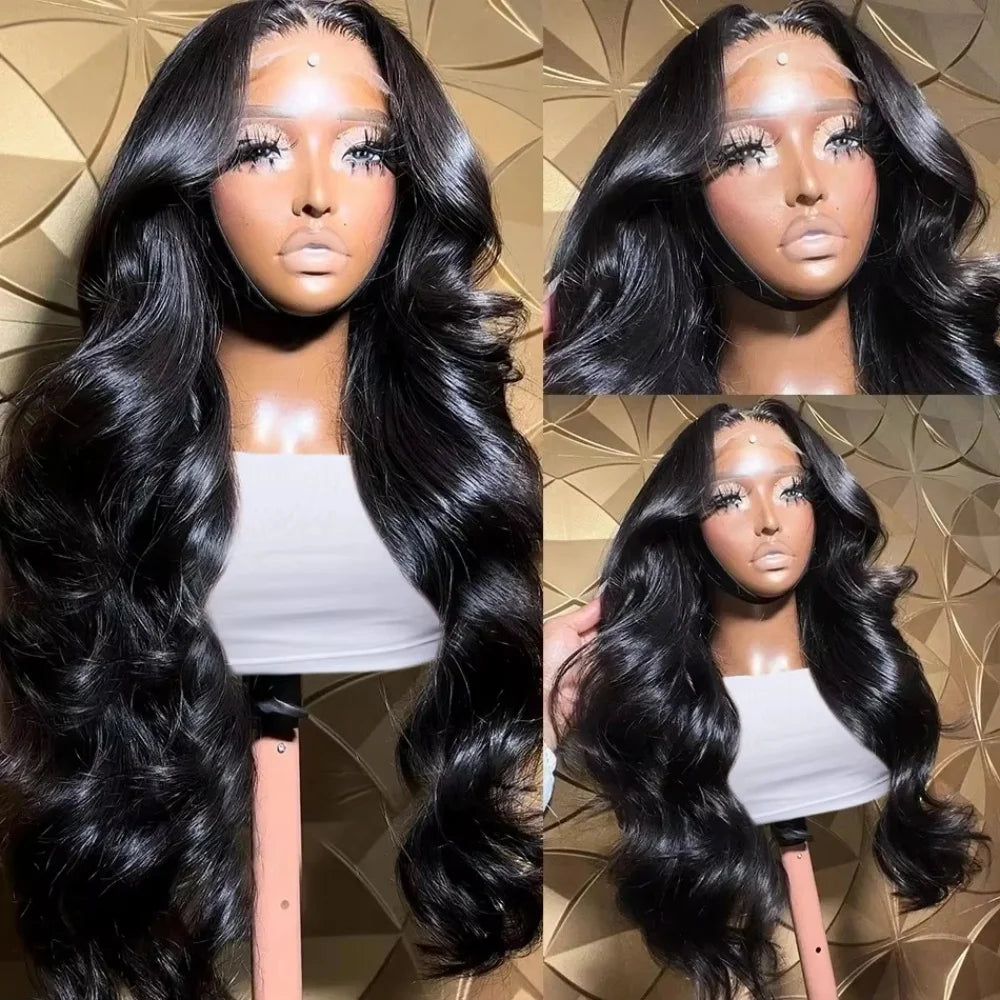 250 Density Natural Color Body Wave Human Hair Wigs 13X6 Hd Lace Frontal Wig 40 Inch Hd Lace Front Wigs Brazilian Hair For Women